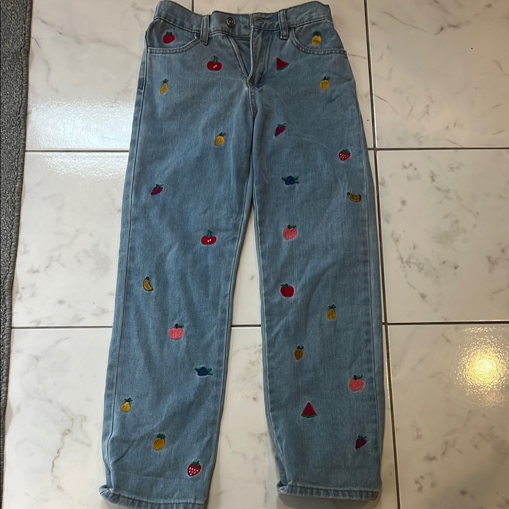 Girl’s Light Blue Embroidered Jeans